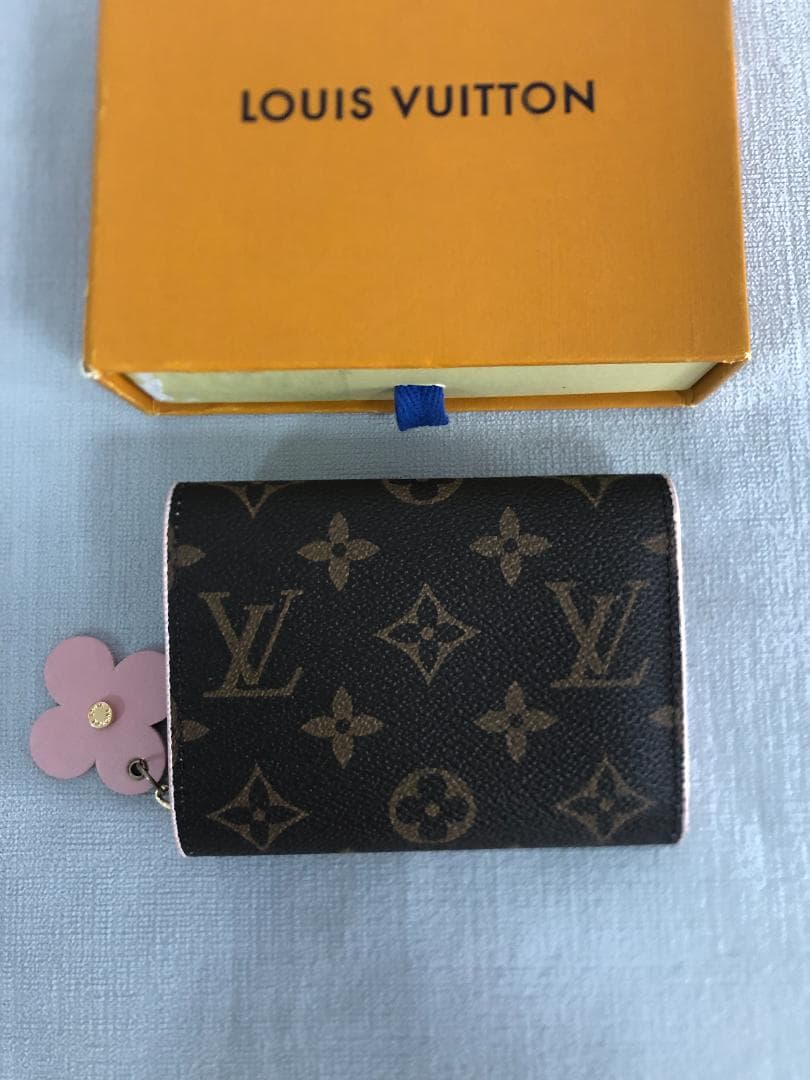 ブランドLV 粉花財布　カードケース　ピンク　ブラウン　高品質　女性