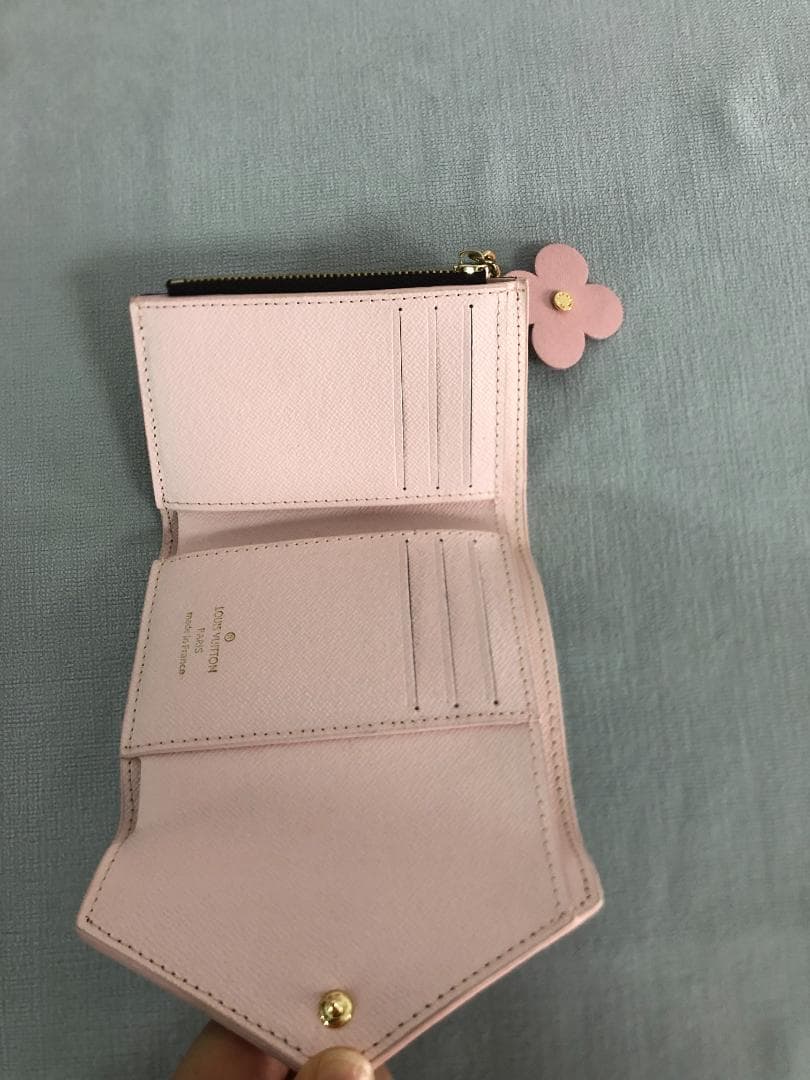 ブランドLV 粉花財布　カードケース　ピンク　ブラウン　高品質　女性