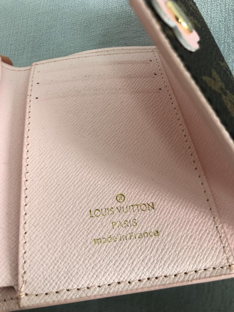 ブランドLV 粉花財布　カードケース　ピンク　ブラウン　高品質　女性