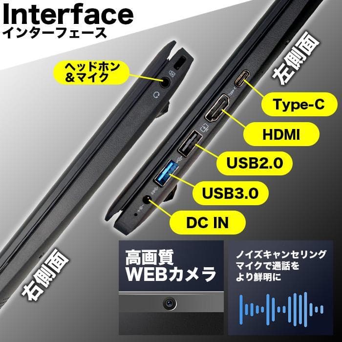 ノートパソコン　Windows11　メモリ8GB SSD 256GB