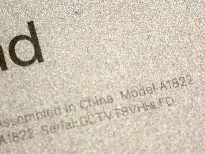 ジャンク品 Apple 第五世代iPad 5 Wi-Fi  モデルA1822