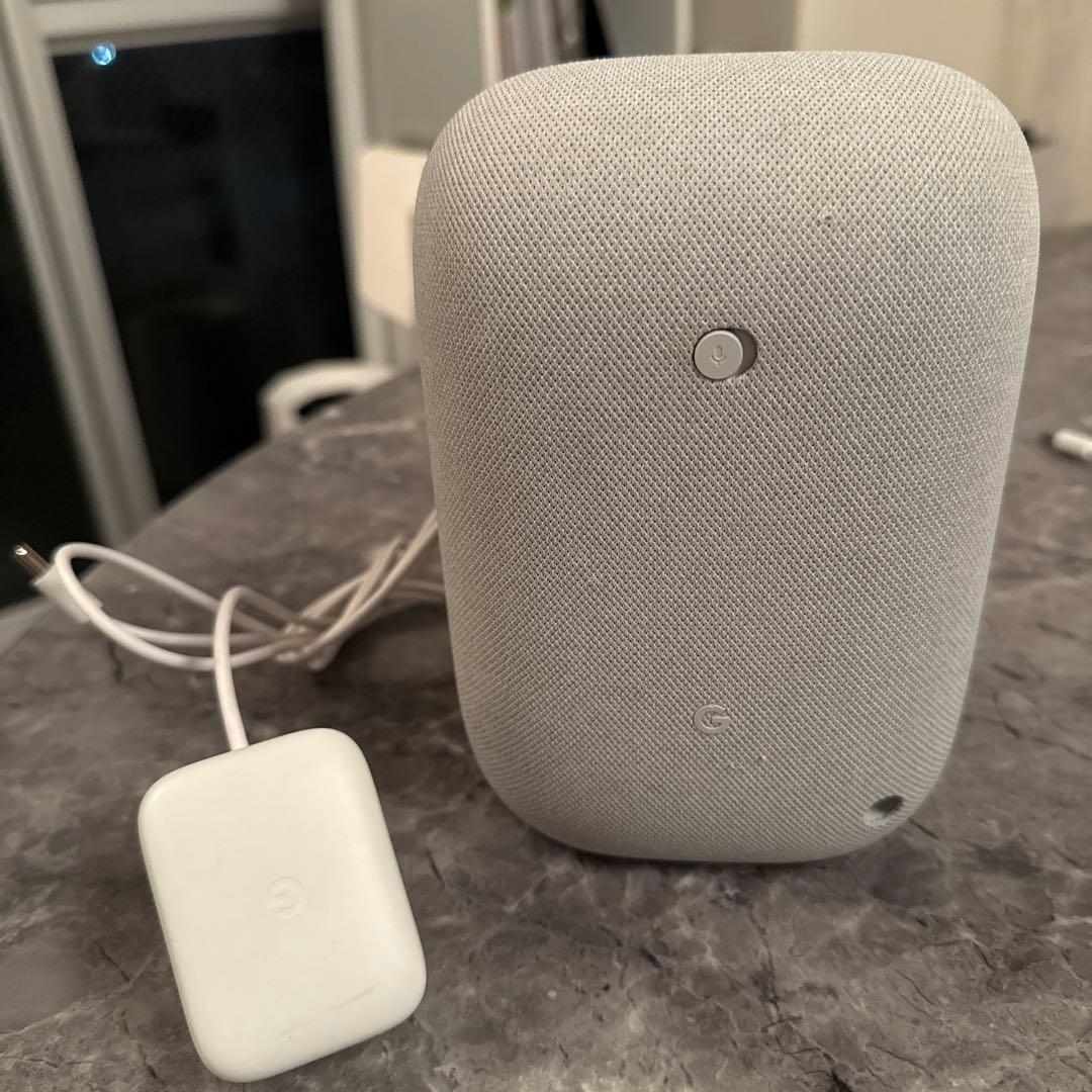 Google Nest audioグレー 本体と電源アダプター