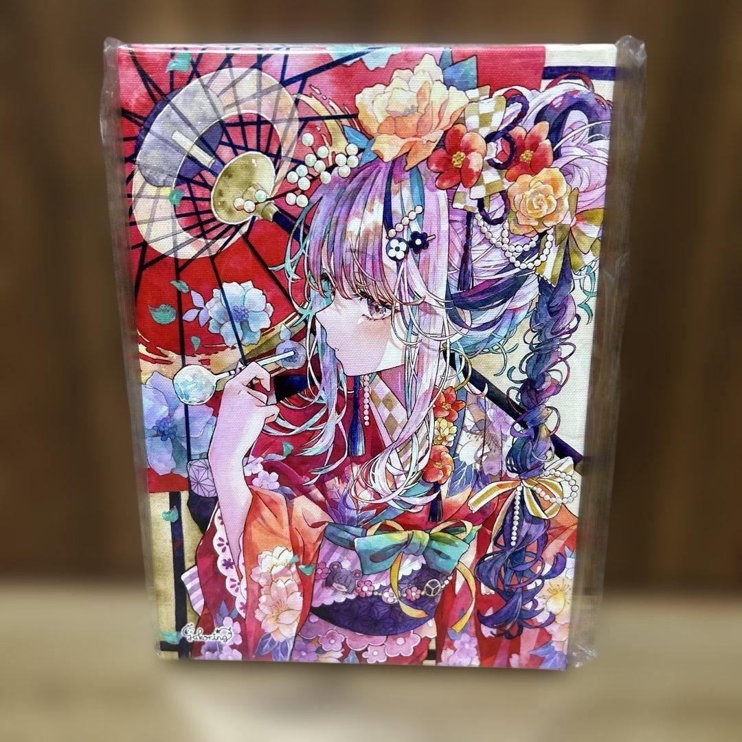 【キャンバスアート】優子鈴　『新春びいどろ』　A4サイズ