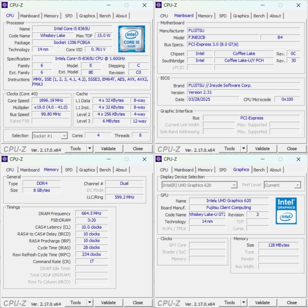 特価★LIFEBOOK U759/A i5 第8世代 8GB SSD128