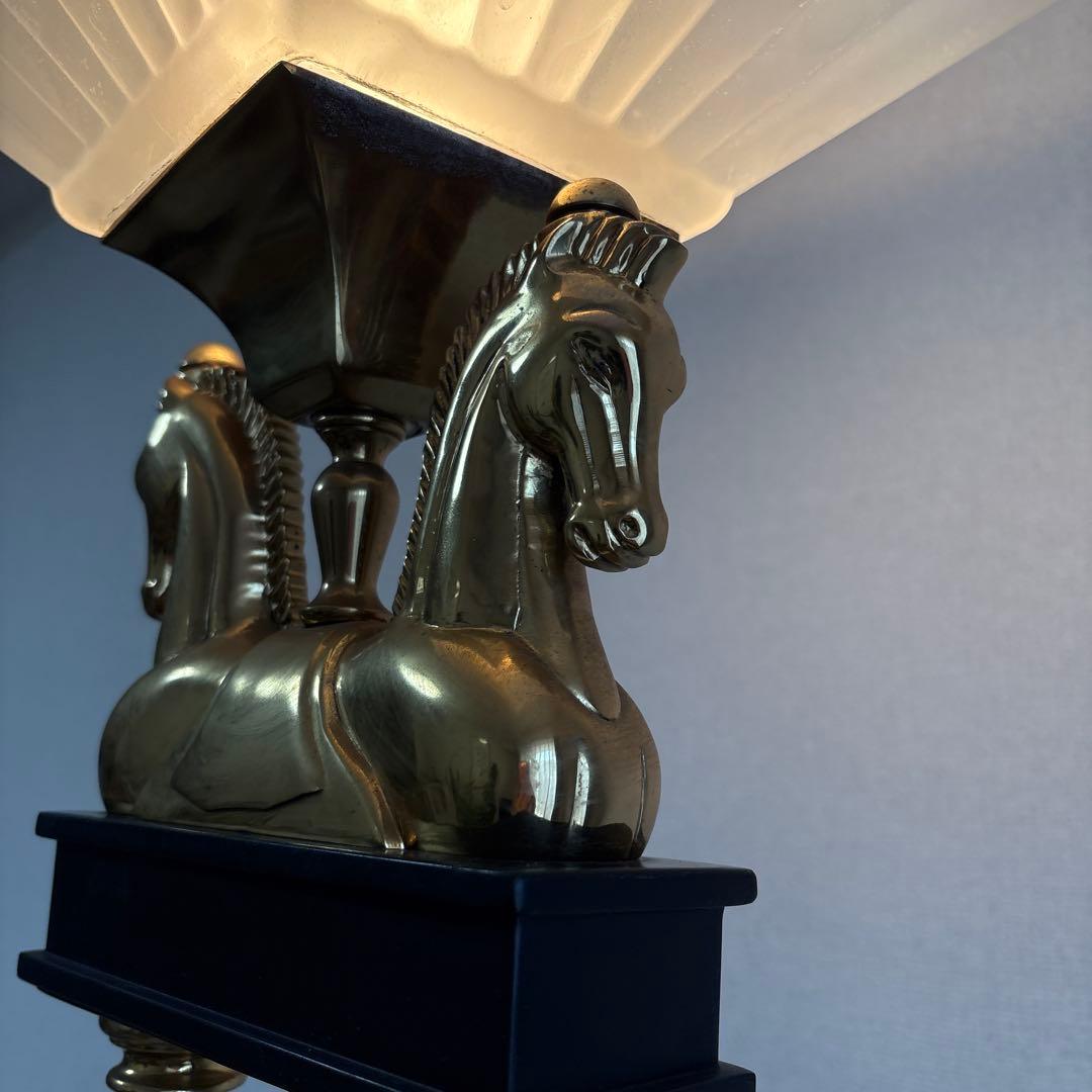 豪華 フレデリッククーパー 真鍮 馬彫刻 フロアスタンド