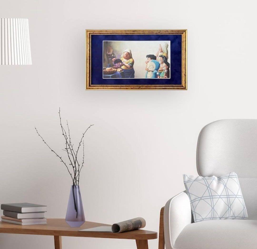 『映画ドラえもん のび太の絵世界物語』名画ジークレー版画「牛乳を注ぐ女」