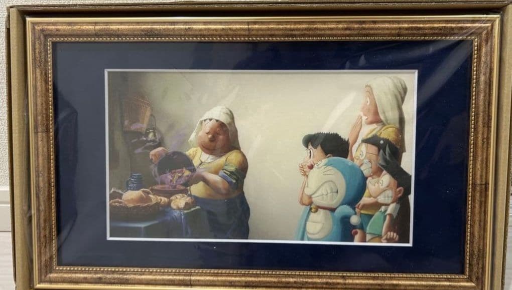 『映画ドラえもん のび太の絵世界物語』名画ジークレー版画「牛乳を注ぐ女」