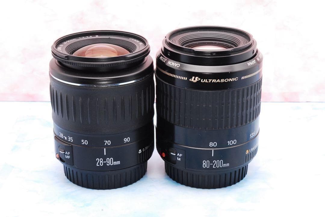 Canon Kiss X2★一眼レフカメラ★バッグ付★望遠レンズ付Wレンズ