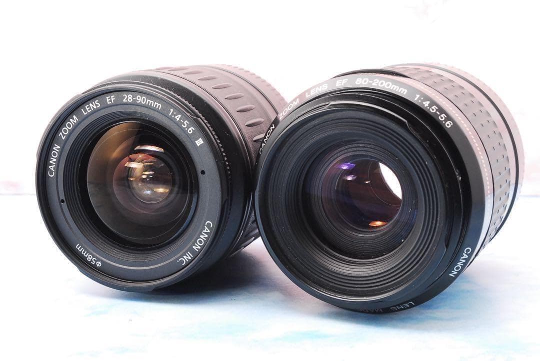 Canon Kiss X2★一眼レフカメラ★バッグ付★望遠レンズ付Wレンズ