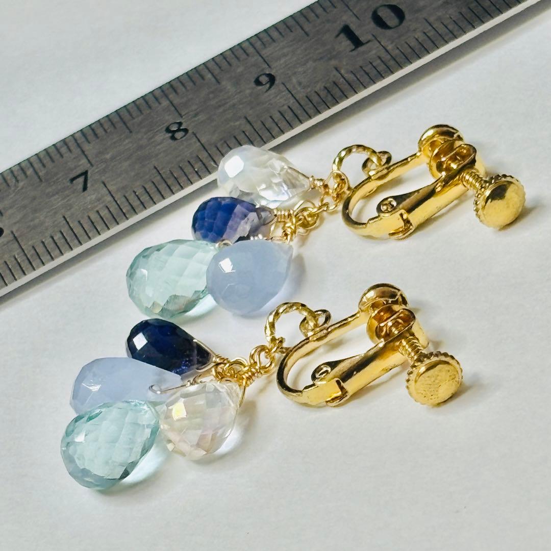 天然石イヤリング　A288