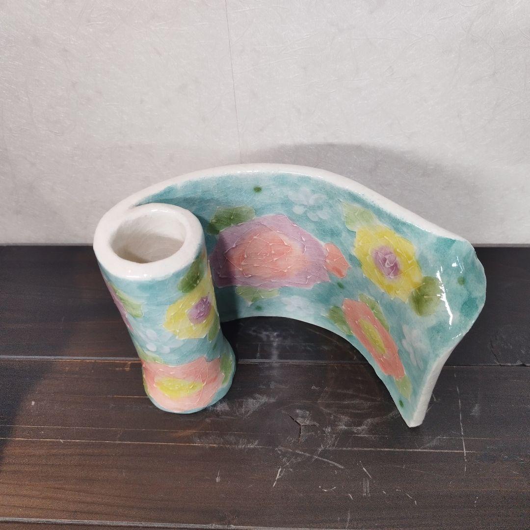 再値下げ【新品・未使用】工房ゆずりは　ばらの詩　巻き花瓶　瀬戸焼　逸品作　限定品