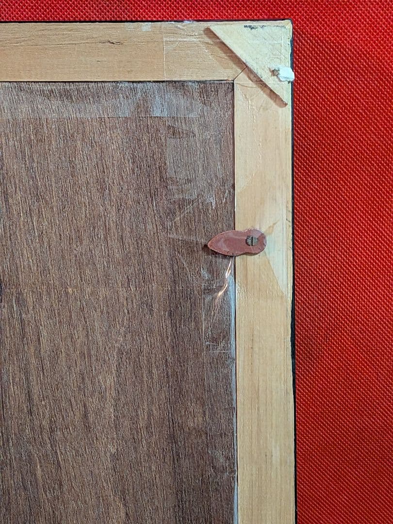 江戸時代後期頃阿波國蔵出狩野派絵師亀絵図墨描き縦４４Ｘ横３２㌢ガラス額装当時物品