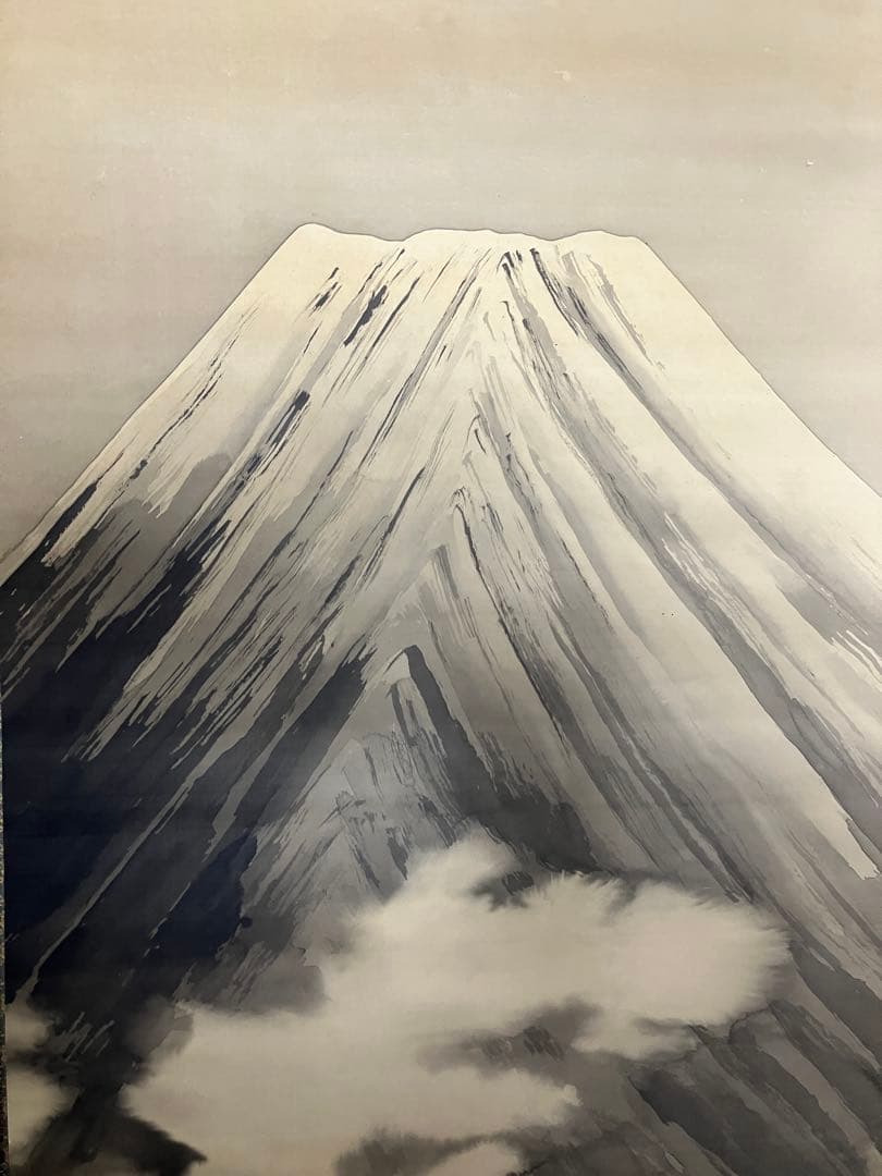 富士山 水墨画 掛け軸　大きい　131.5✖️210