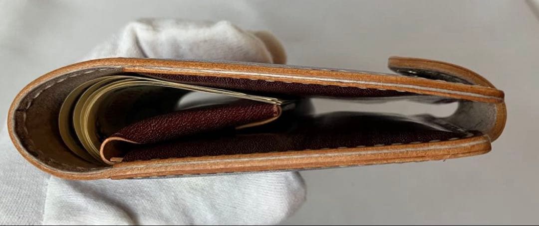 【試作モデル】ロディアカバー兼二つ折り財布 本革 手縫い 多機能