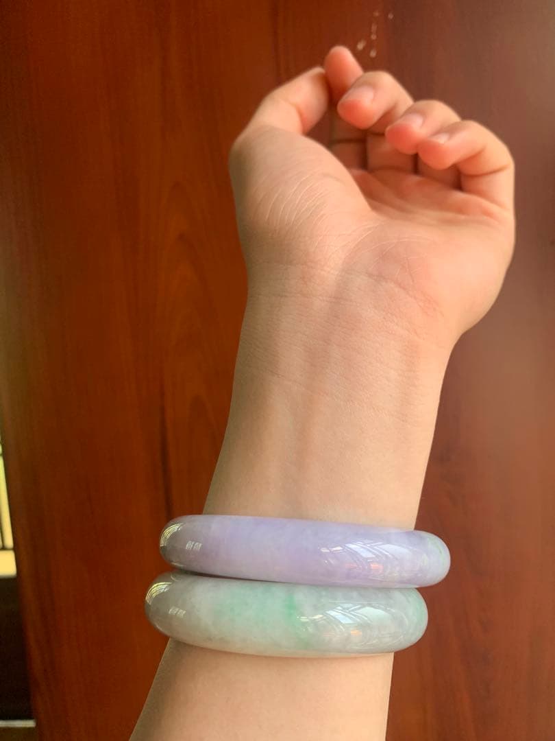 ジェイド バングル 紫