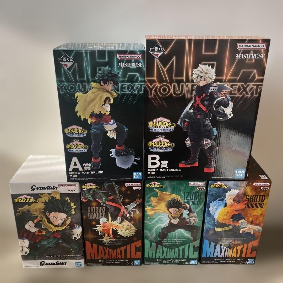 僕のヒーローアカデミア 緑谷出久・爆豪勝己・轟焦凍 フィギュア6体まとめ売り
