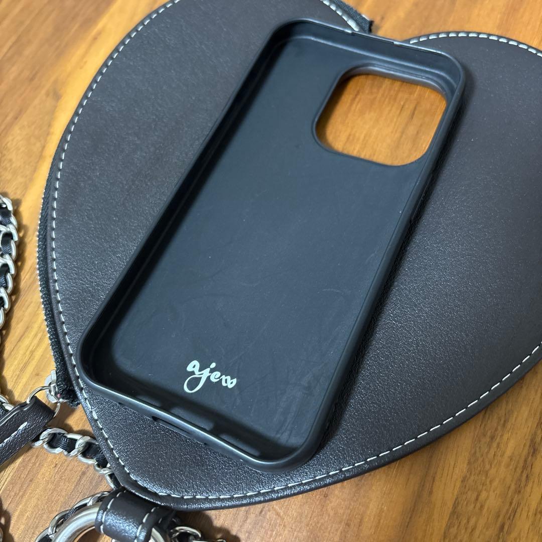 ajewエジューハート型iPhoneケース iPhone15Proケース