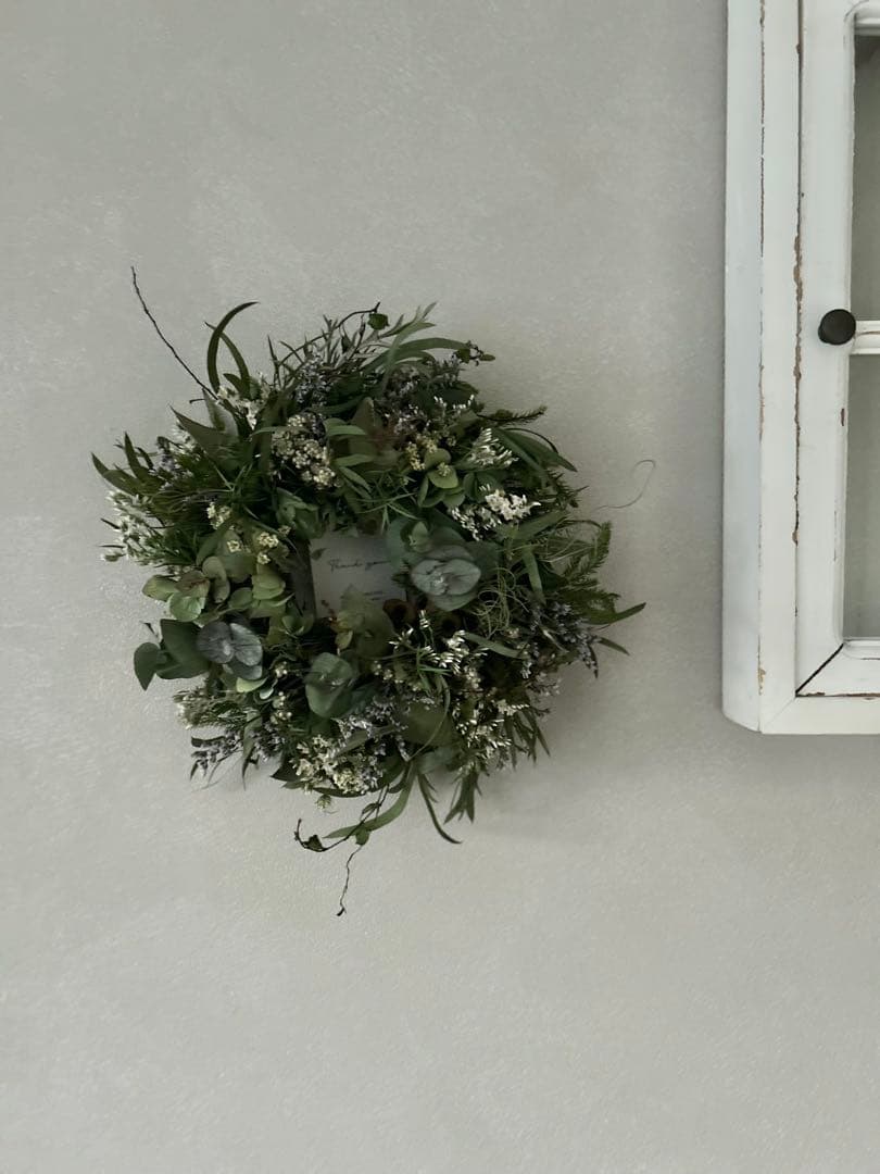 まめ猫様　草木が芽吹く季節に　ユーカリとネイティブフラワーのスワッグとリース
