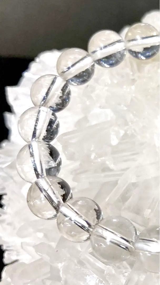 究極品質　超希少入手困難　ヒマラヤ幻の聖山　カイラス産水晶のブレス　8㎜珠