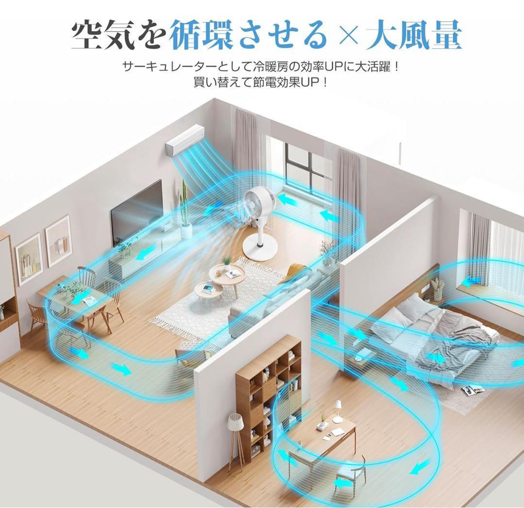 サーキュレーター 白 扇風機 静音 除湿 衣類乾燥機 リモコン 省エネ 325