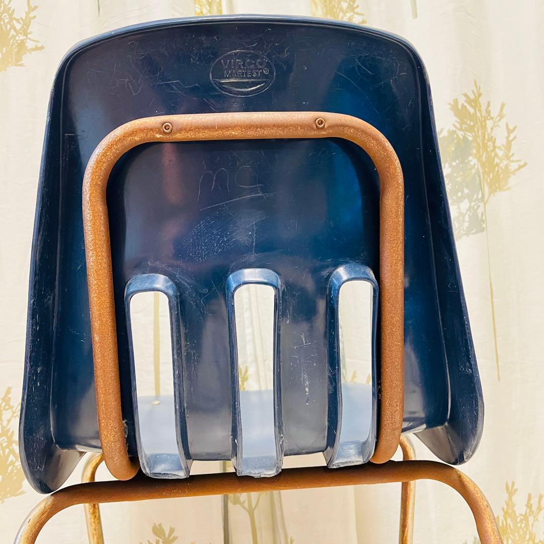 VIRCO Chair バルコ スタッキングチェア　ネイビー