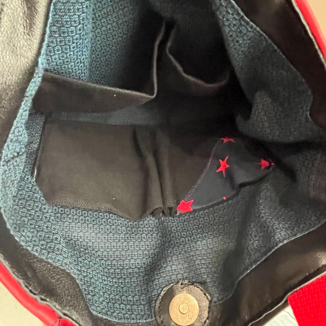 トートバッグ トート シンプル 本革 手作り クラフト 革職人 ハギレ レッド