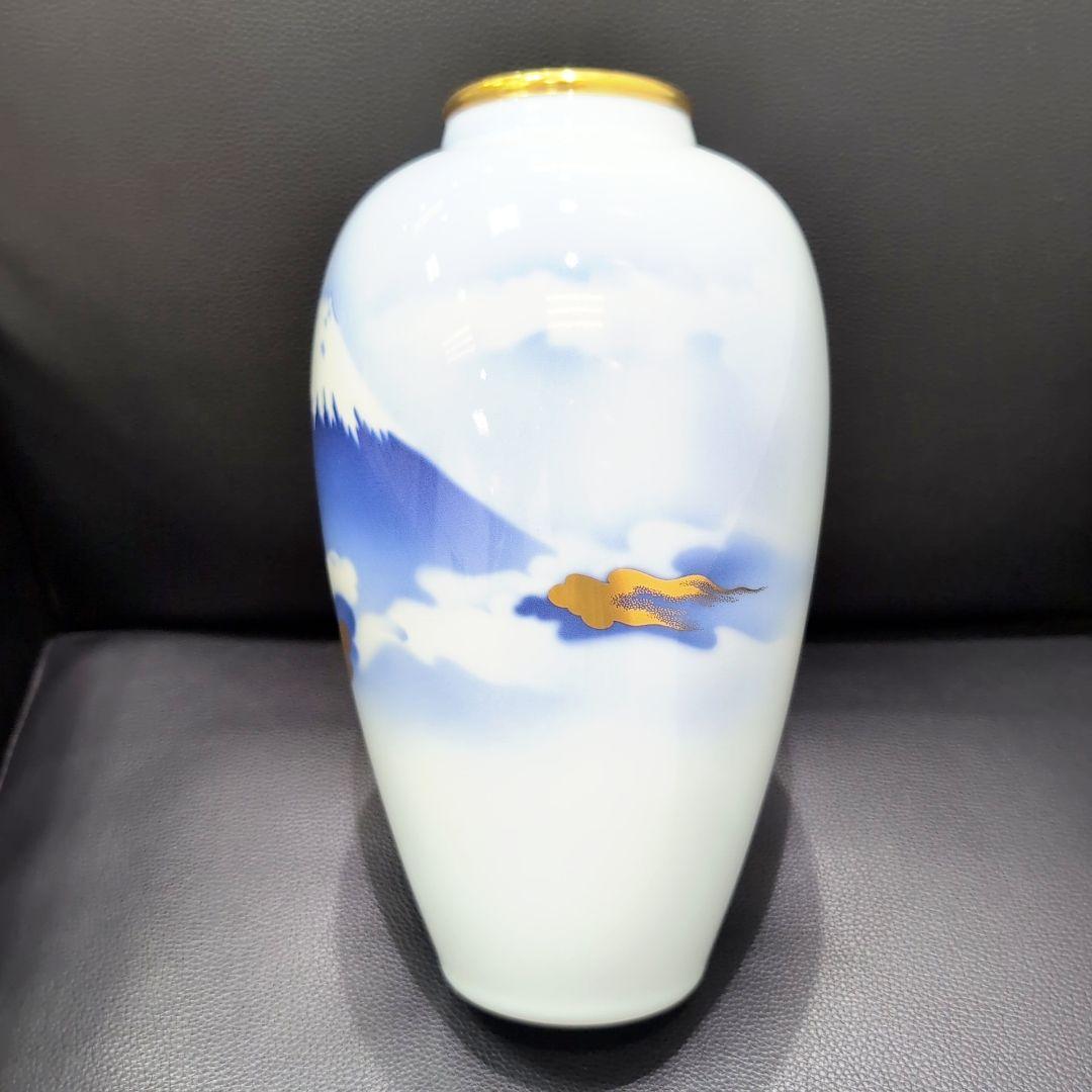 深川製磁 　雲金光明富士　花瓶