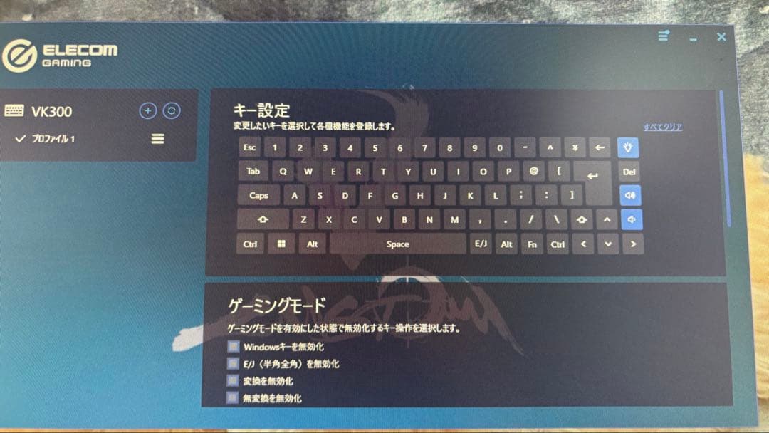 ELECOM V-custom VK300C 有線 キーボード本体