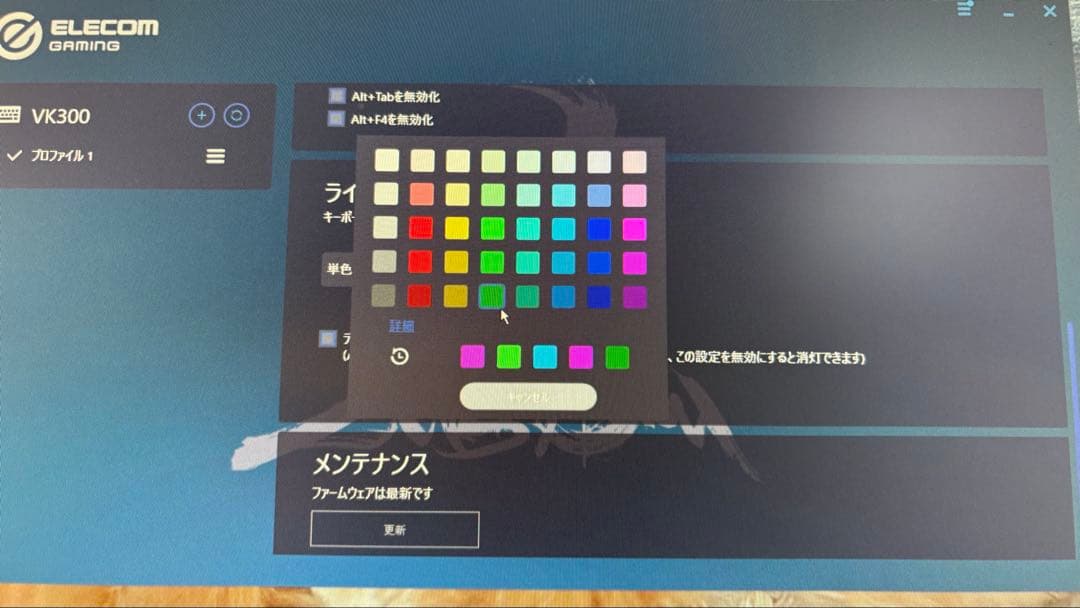 ELECOM V-custom VK300C 有線 キーボード本体
