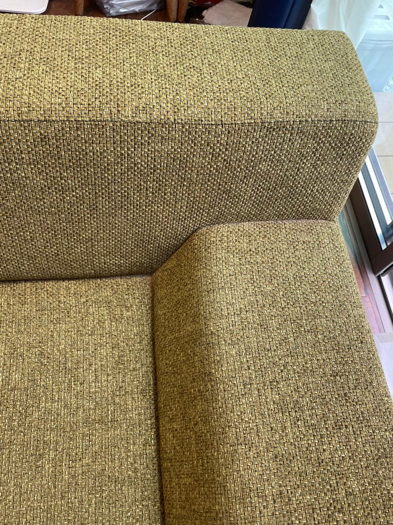 フランネルソファ　シエスタ　３人掛け　ソファベッド　グリーン　緑