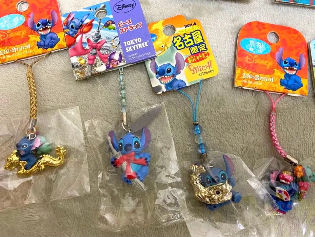 ご当地 リロアンドスティッチ　根付け　ストラップ まとめ売り