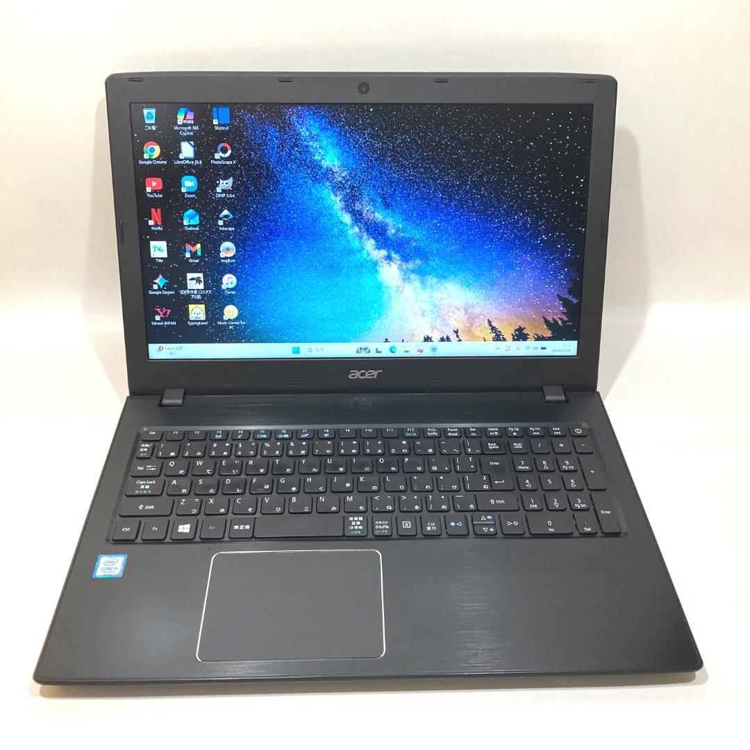 初心者✨快適・カメラ・大画面・DVD✨黒✨すぐ使えるノートパソコン◇T557-3