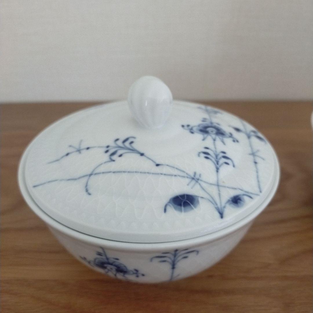 ロイヤルコペンハーゲン　ブルーパルメッテ　蓋つきボウル2客セット