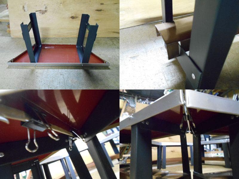 ヘキサテーブル 6角/焚き火テーブル シルバー ガルバ クリップ接続 自作