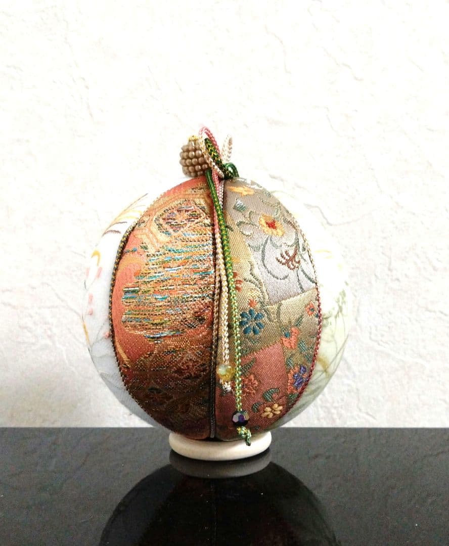 手毬 手鞠 てまり 刺繍すすき秋花 No88 ハンドメイド