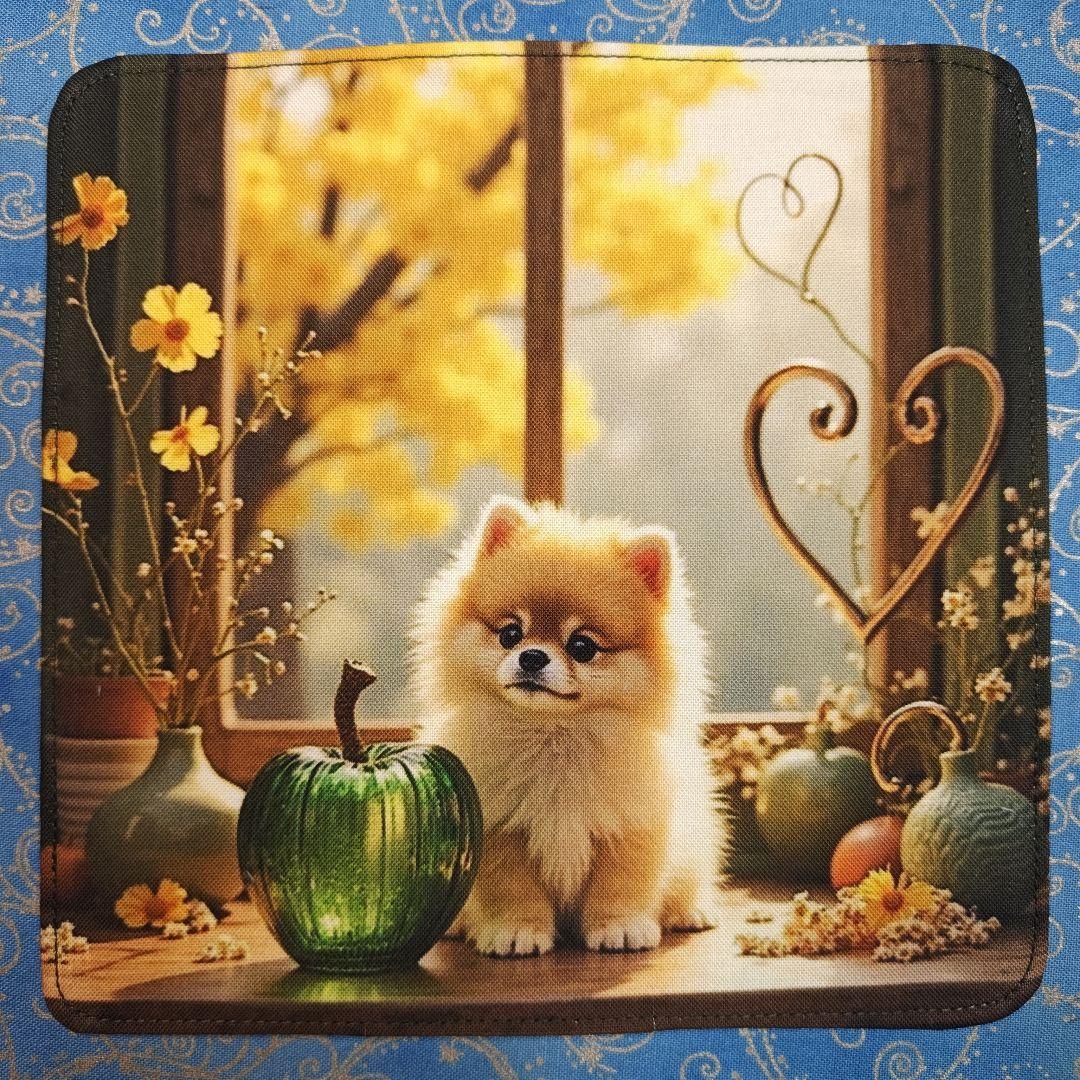 Youretia　4重ハンカチ　ポメラニアンちゃん柄　18枚