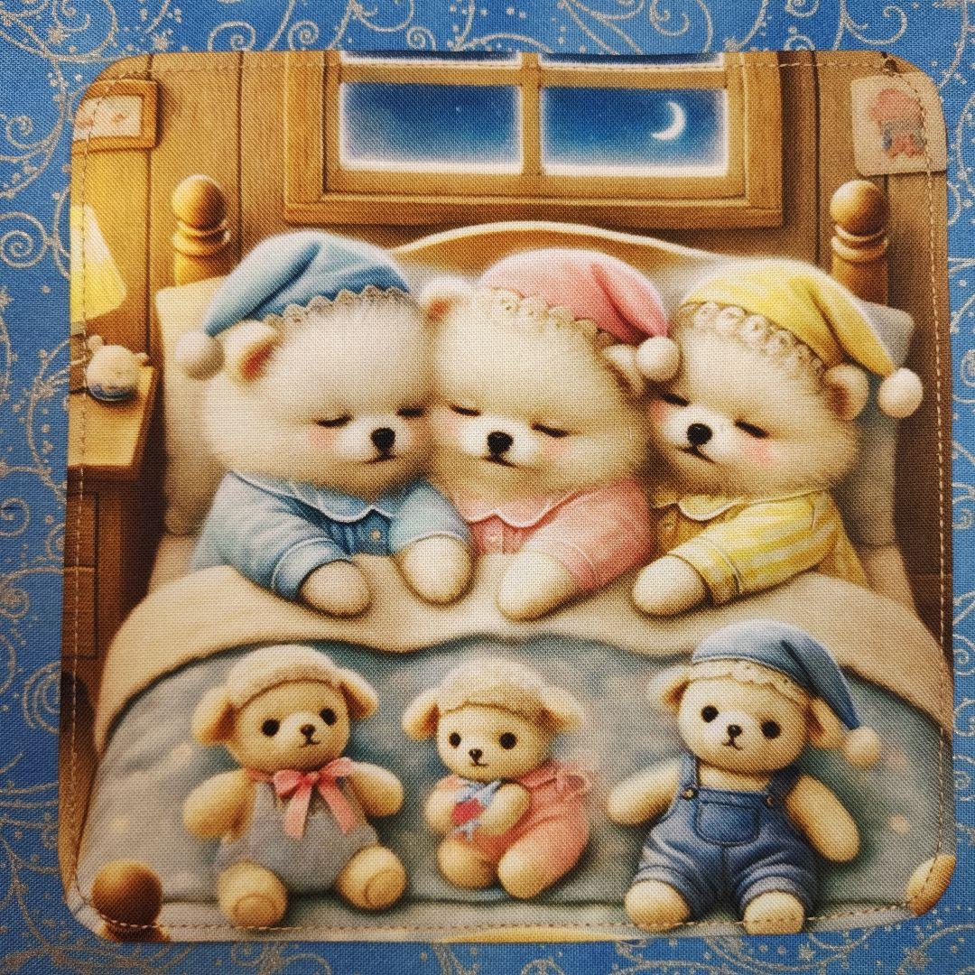 Youretia　4重ハンカチ　ポメラニアンちゃん柄　18枚