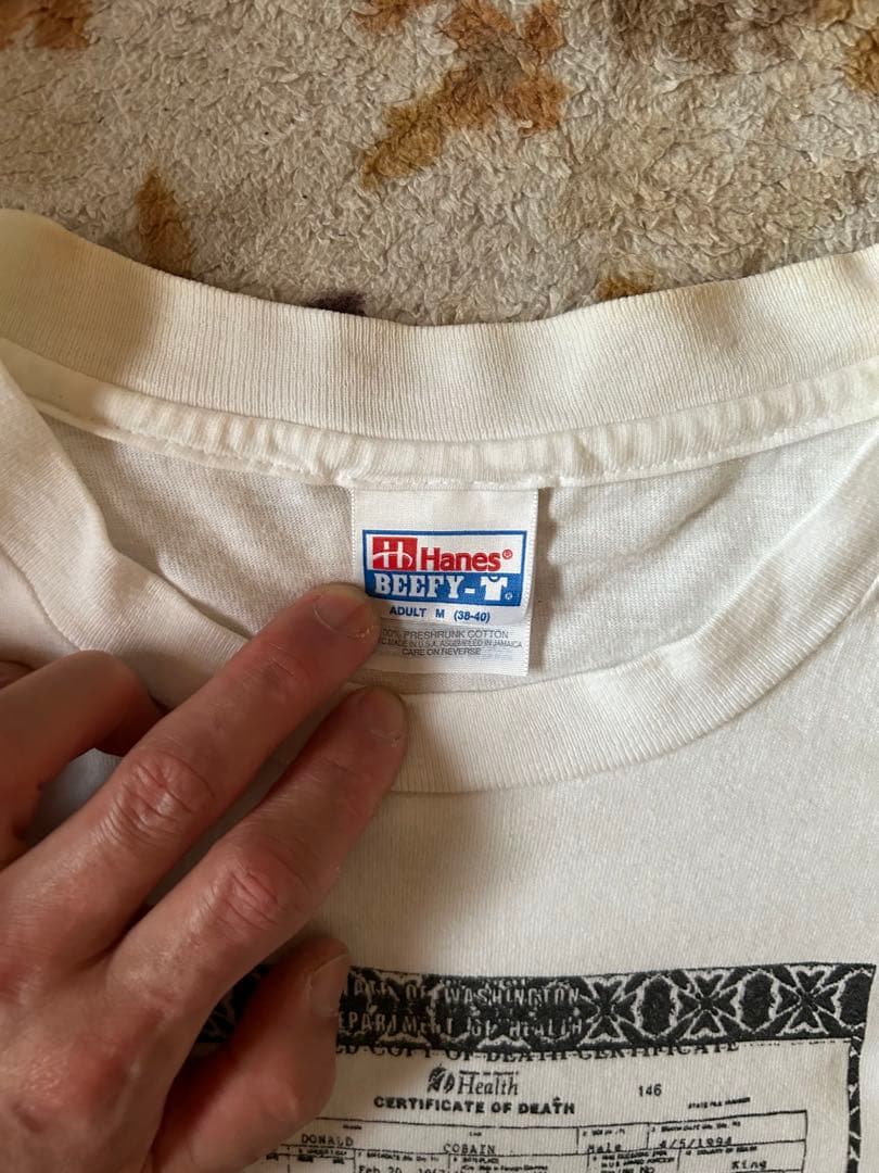 【激レア】90s カートコバーン　死亡診断書　NIRVANA Mサイズ