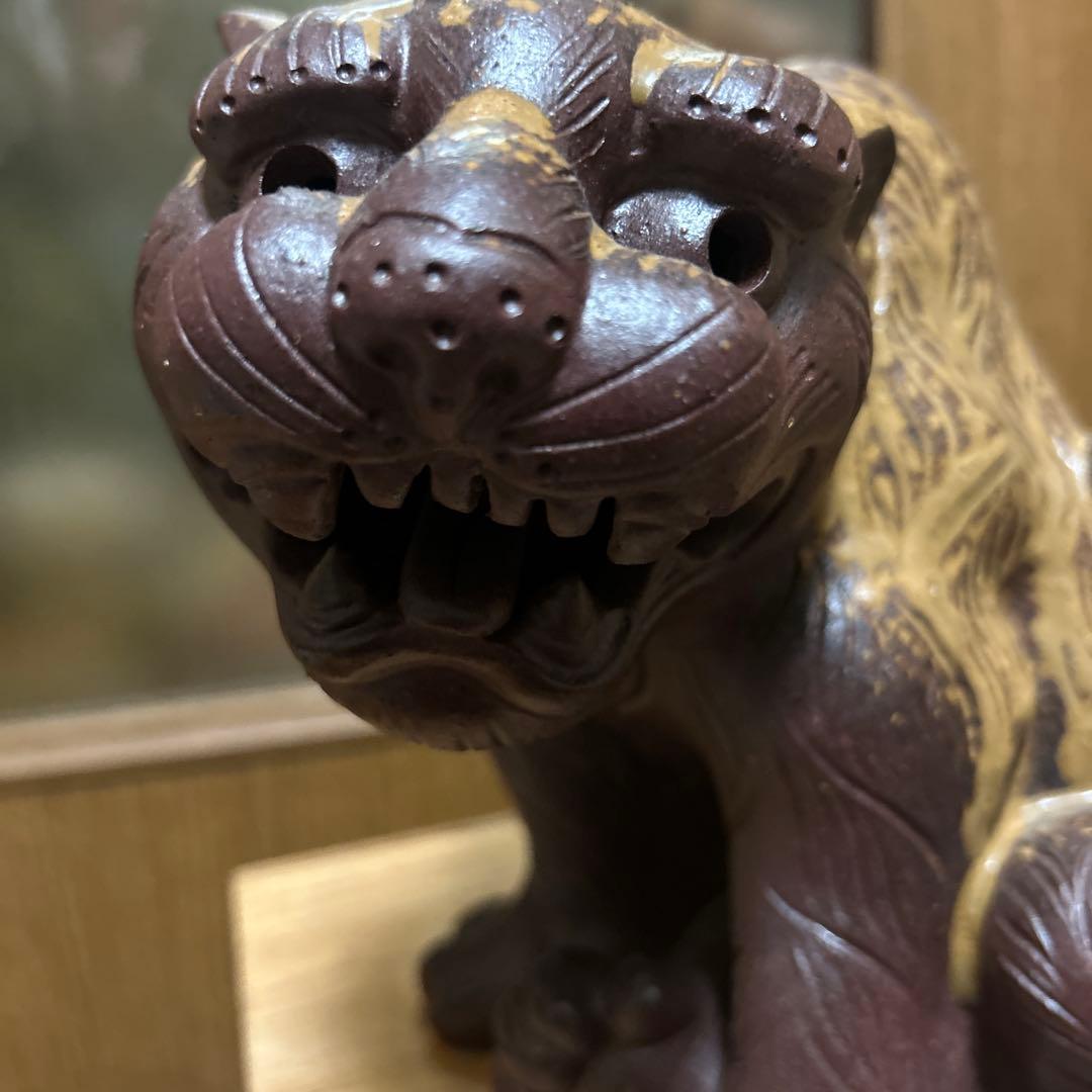 値下げ　備前焼　置物　寅（トラ）　魔除け　美術品