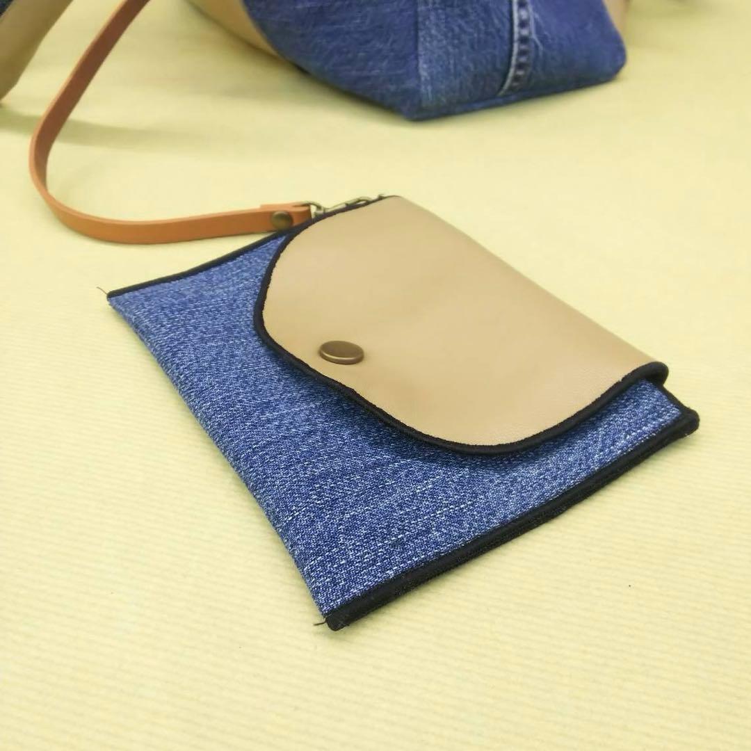 デニム リメイク ハンドメイド トートバッグ ポーチ ♡