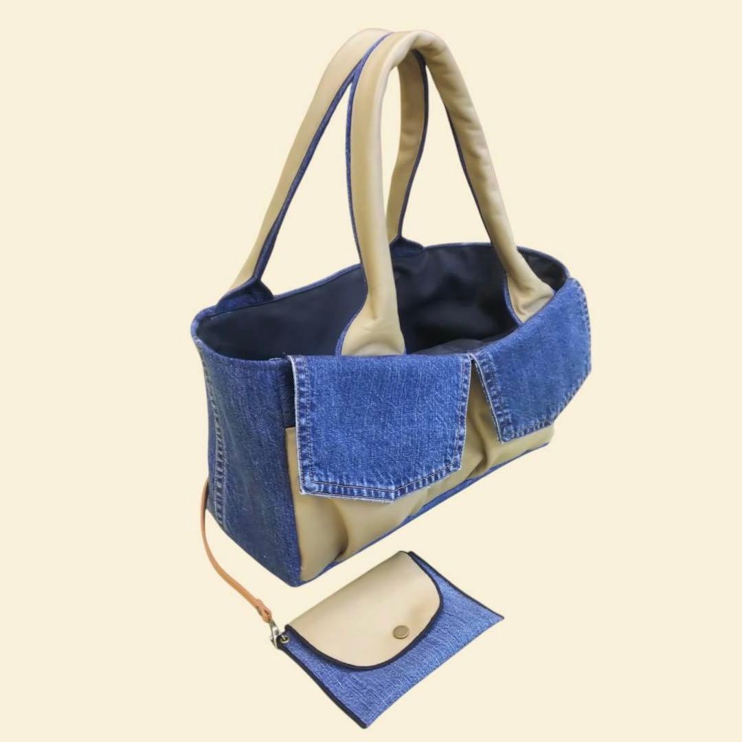 デニム リメイク ハンドメイド トートバッグ ポーチ ♡