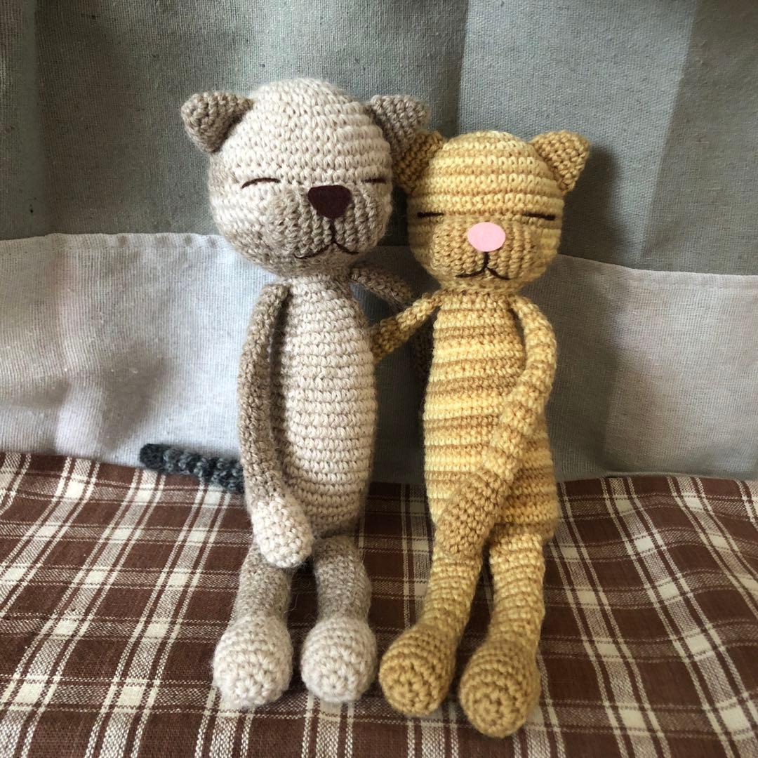 あみぐるみネコとヤモリッチ　hiroro様御一行