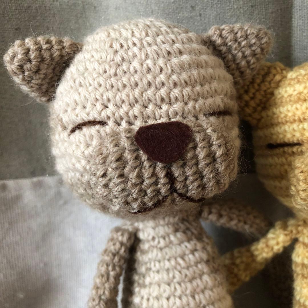 あみぐるみネコとヤモリッチ　hiroro様御一行