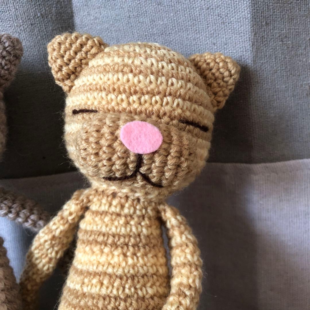 あみぐるみネコとヤモリッチ　hiroro様御一行