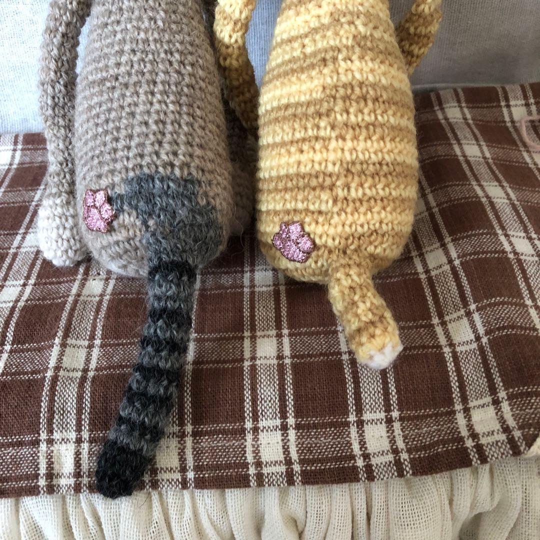 あみぐるみネコとヤモリッチ　hiroro様御一行