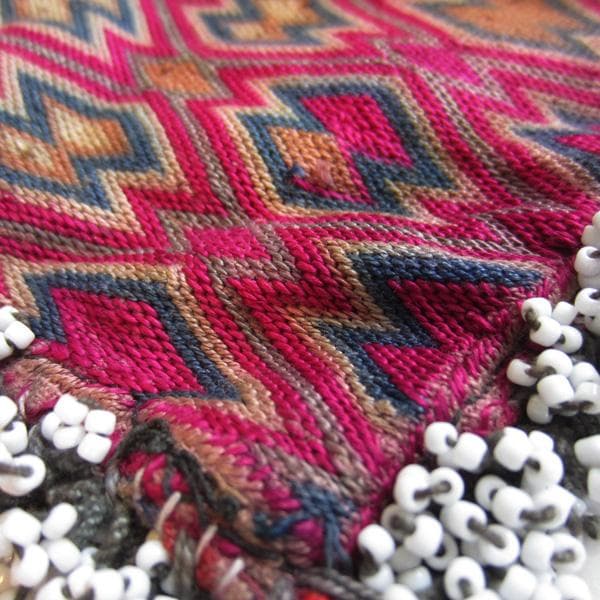 ★パキスタン　キリム　シルク古布　ポシェット　1　アンティーク