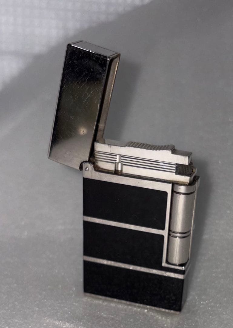 S　デュポン S.T.Dupont ライン2 ブラックラッカー×シルバー