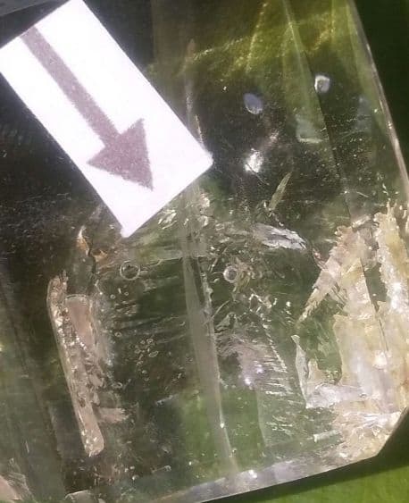 希少　 水入り　水晶 大粒 虹入り