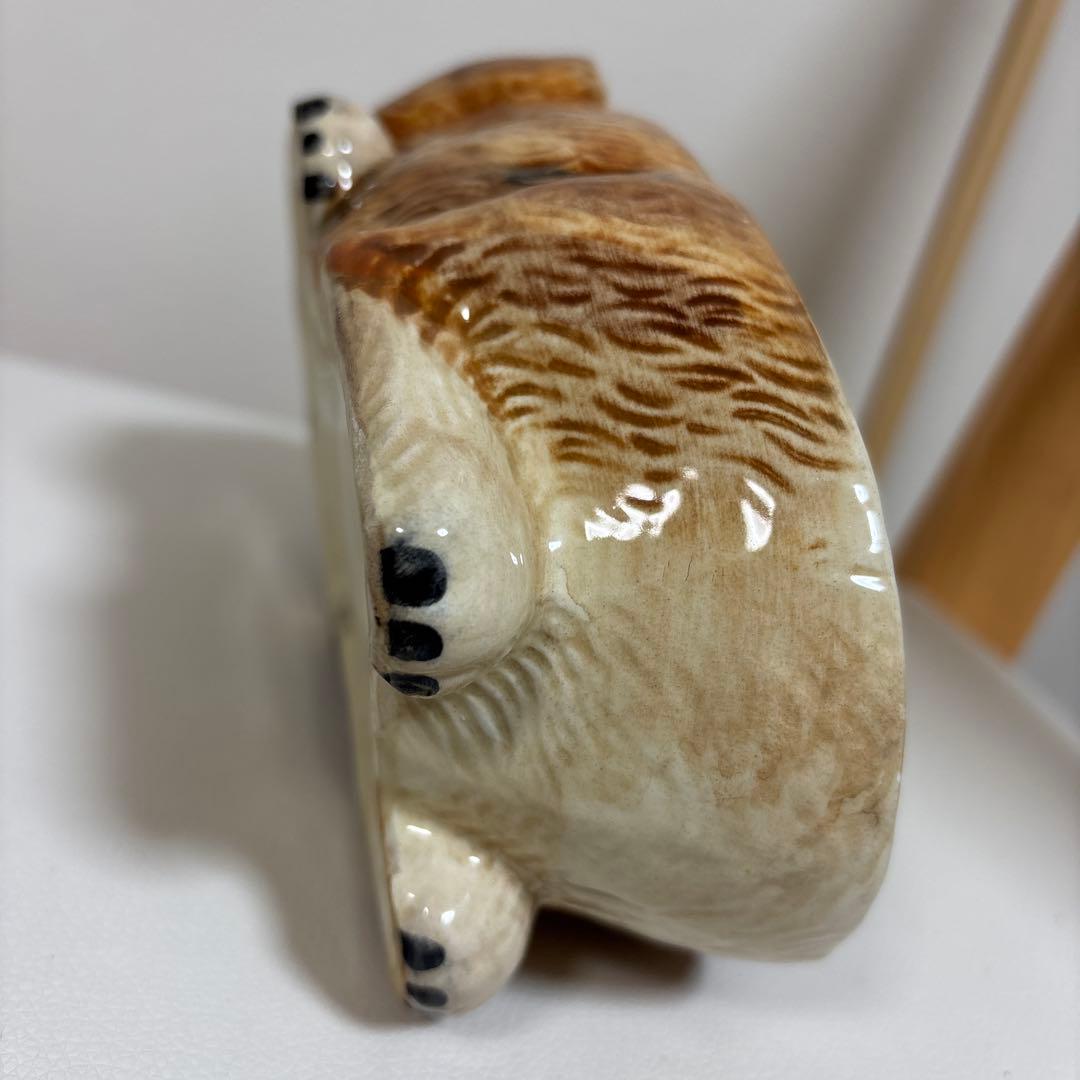 フランス陶器☆うさぎ型テリーヌポット コーガン作 マジョリカ焼き