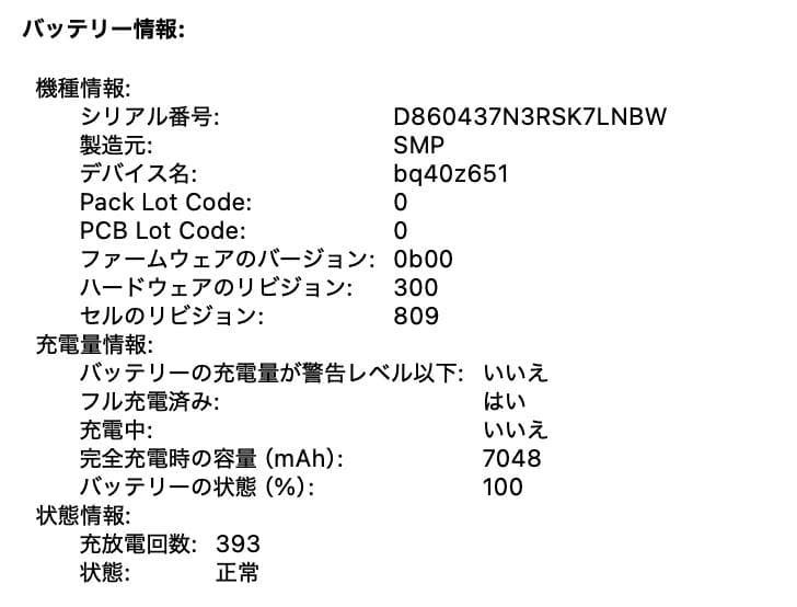 MacBookPro 16インチCore i9 1TB (2019)